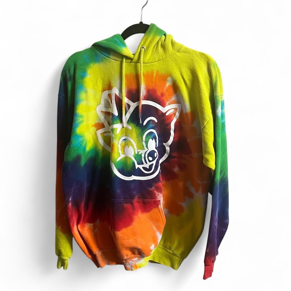 Piggly Wiggly Tie-Dye Graphic Hoodie - Yellow/Green/Orange/Purple SIZE MED